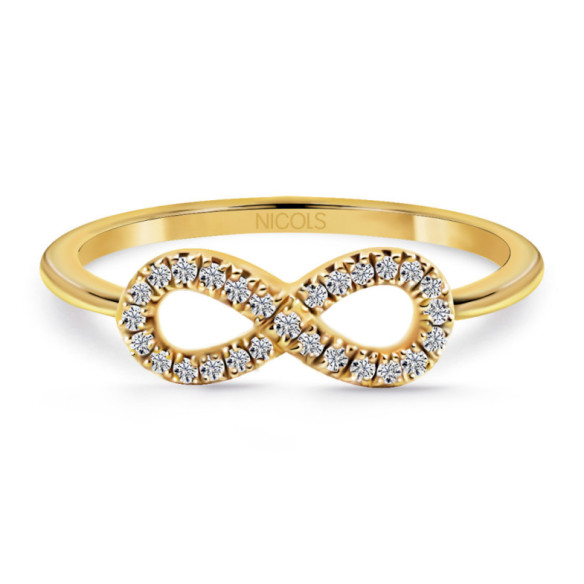 Anillo Oro Infinito Mini Details - Anillos de Diamantes