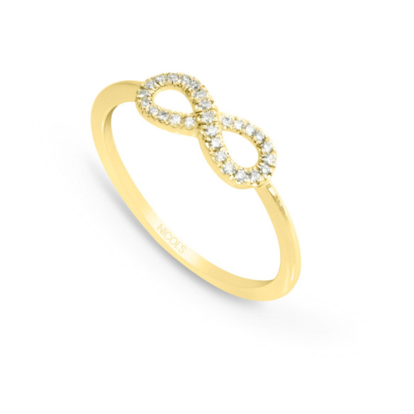 Gold ring MINI INFINITY DETAILS - Diamond Rings