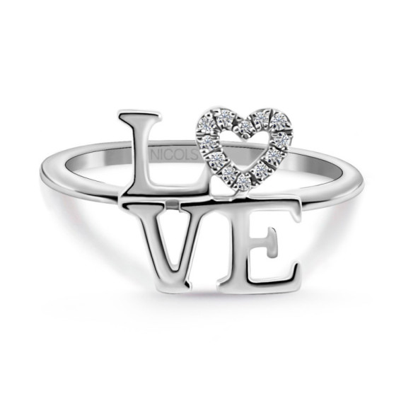 Anillo Oro Love Mini Details - Anillos de Diamantes