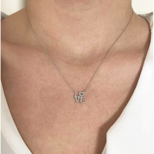 Diamant Halskette Liebe Mini Details - Diamant Halsketten 2