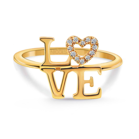 Anillo Oro Love Mini Details - Bagues de diamant