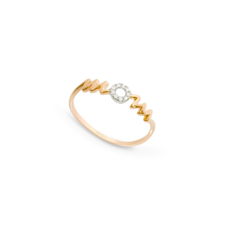 Anillo Oro Mom Mama Mini Details - Génial