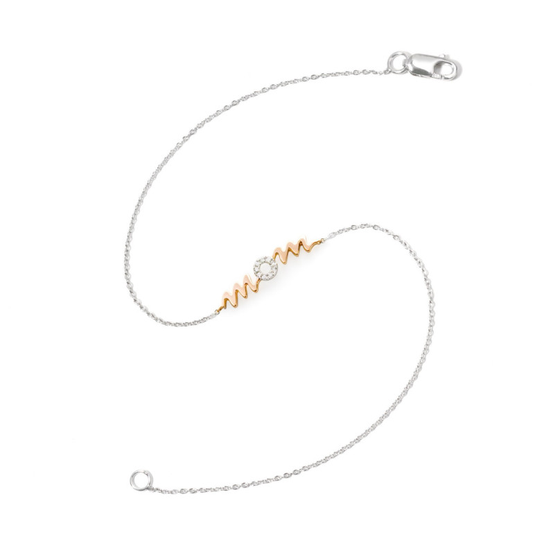 Gold Armband Mom Mama Mini Details - Diamant-Armbänder