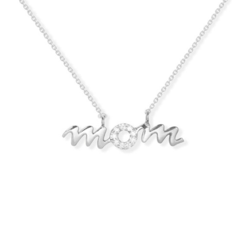Mamãe mamama mini detalhes de colarinho branco - Colares de diamantes