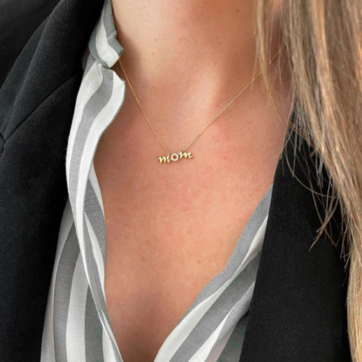Collar Oro Mom Mama Mini Details - Collares de Diamantes 2
