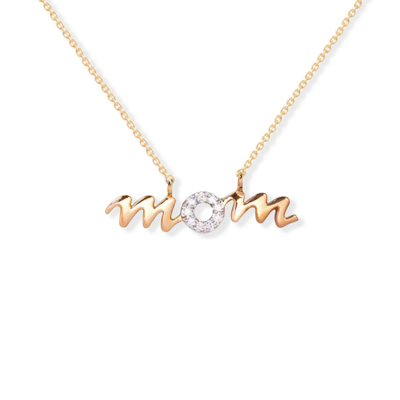 Collar Oro Mom Mama Mini Details - COLLARES