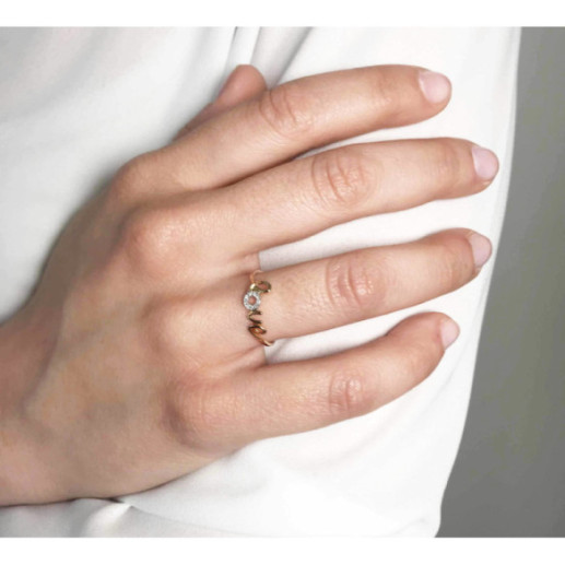 Anillo Oro Love Mini Details - Talla Brillante 2