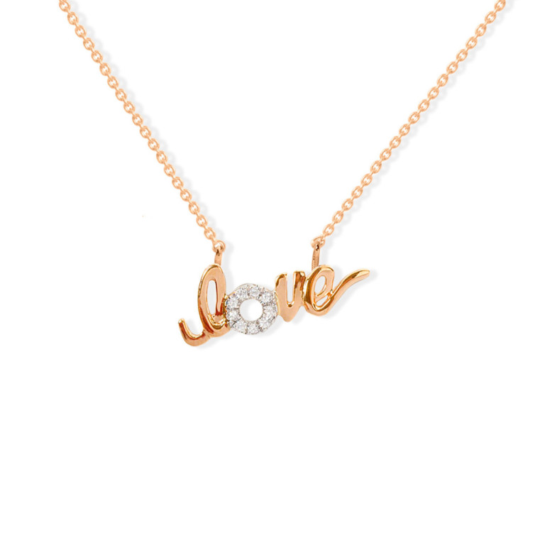 Collana di diamante Amore Mini Dettagli - Collane di diamante