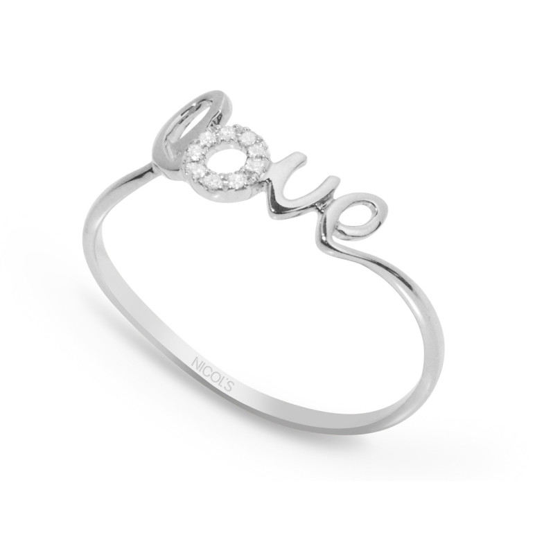 Anillo Oro Love Mini Details - Talla Brillante