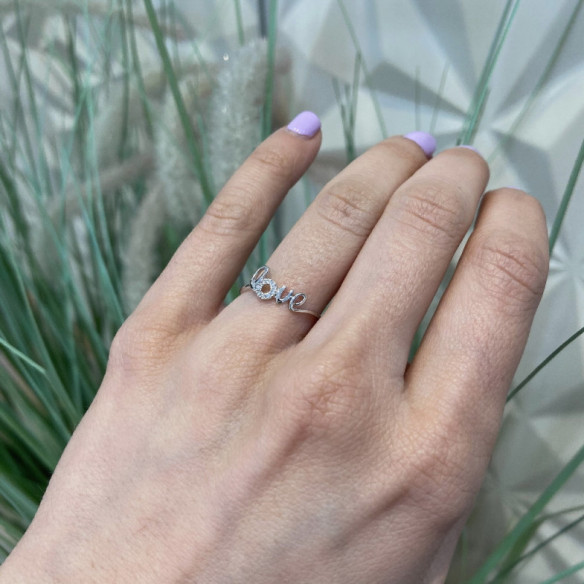 Anillo Oro Love Mini Details - Talla Brillante