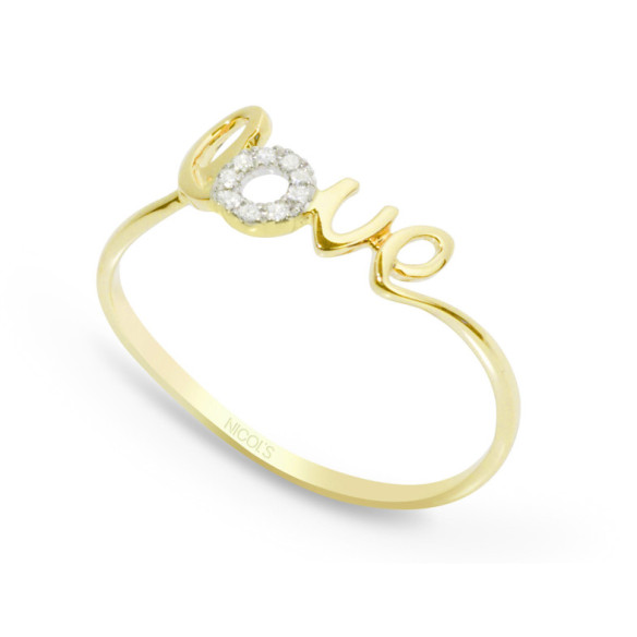 Anello in oro Love Mini Dettagli - Anelli di diamanti