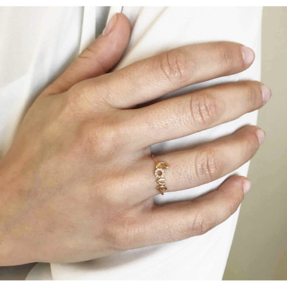 Anillo Oro Love Mini Details - Bagues de diamant