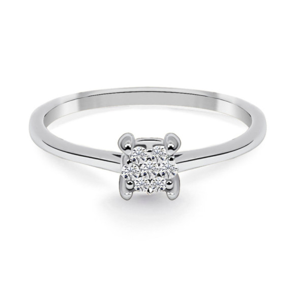 Anello di diamante di Gardenia 0.10 - ANELLI