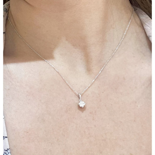 Collar Diamantes Gardenia 0.10 Oro Blanco - Pendentifs de diamant 2