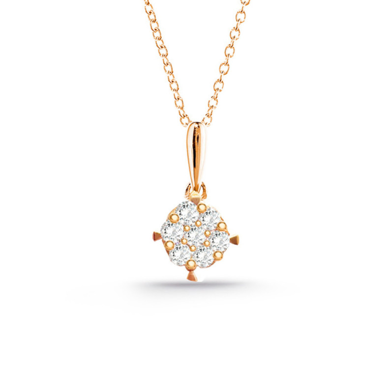 Collar Diamantes Gardenia 0.10 Oro Rosa - Colgantes de Diamantes
