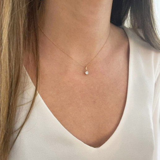 Collana Diamond Gardenia 0.10 Oro Rosa - Pendenti di diamanti 2
