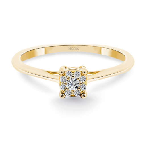 Goldring Diamanten Roseton Detail - Diamantringe