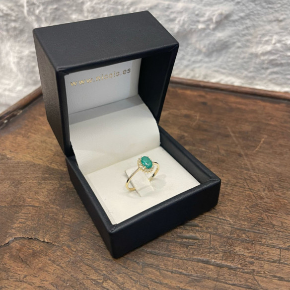Anillo Esmeralda 0.50 Diamantes Candy Oro Amarillo - Anéis esmeralda
