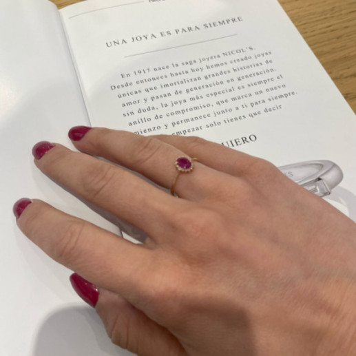 Ruby Ring 0.56 Candy Diamonds Rose Gold - Ruby Rings 2