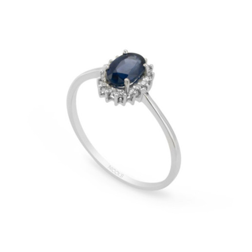 Anillo Zafiro 0.50 Diamantes Candy - Anillos de Zafiro 2