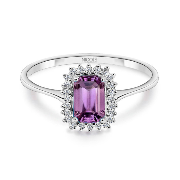 Anillo Amatista y Diamantes Candy - ANILLOS