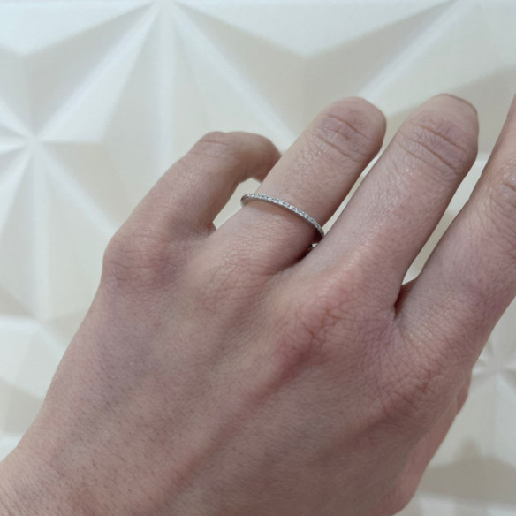 Diamond Ring AZALEA 0.09 White Gold - Brilliant Cut Wedding Ring