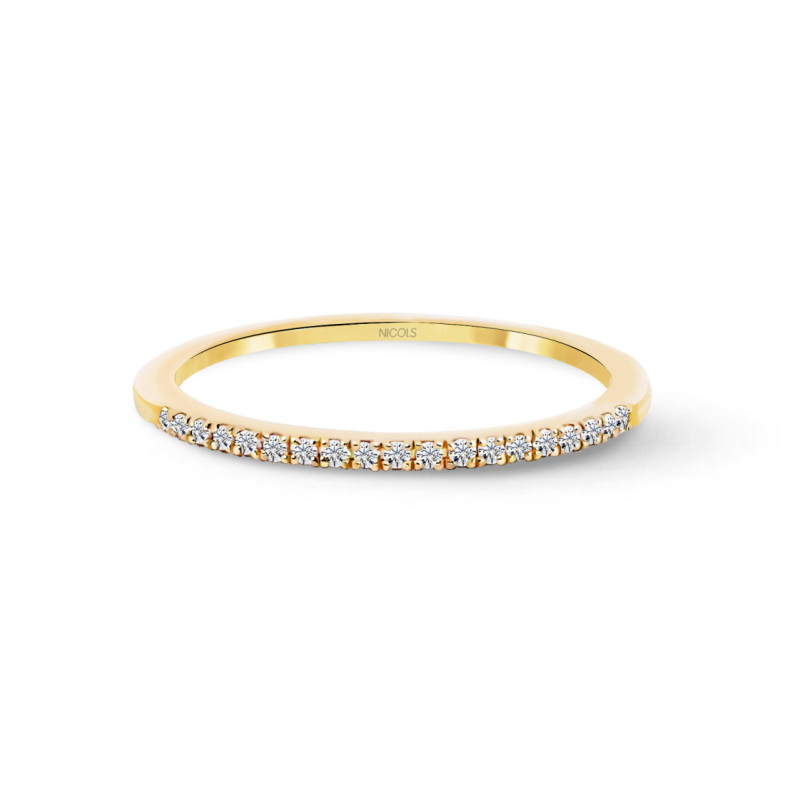 Diamond Ring AZALEA 0.09 Yellow Gold - Engagement wedding rings