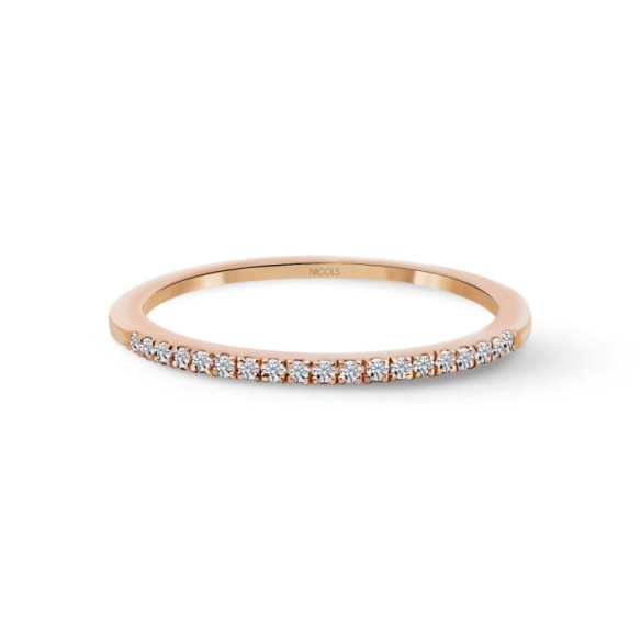 Anillo Diamantes Azalea 0.09 Oro Rosa - Talla Brillante