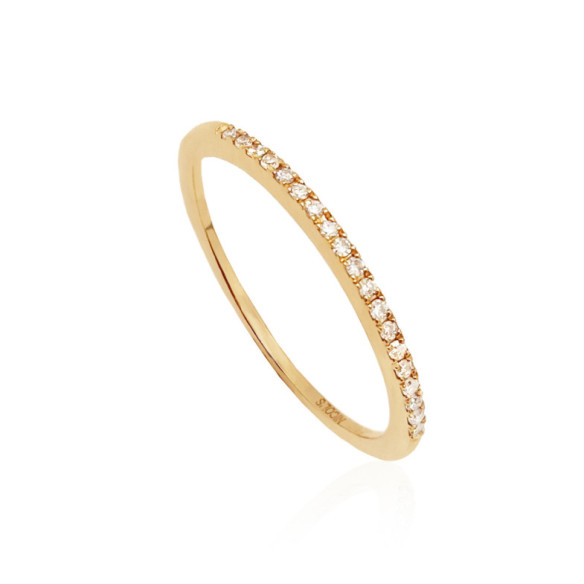 Anillo Diamantes Azalea 0.09 Oro Rosa - Talla Brillante