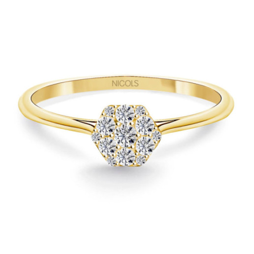 Anello Passione con Diamanti 0,15 Esagonale - disegni attuali