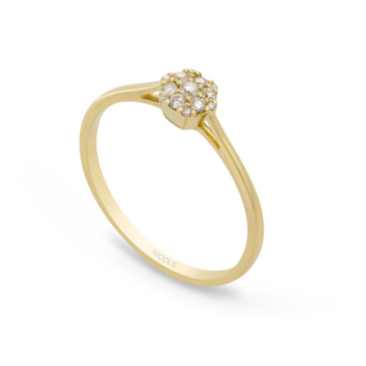 Diamond Passion Ring 0.15 Hexagonal - Yellow Gold Modern Rings 2