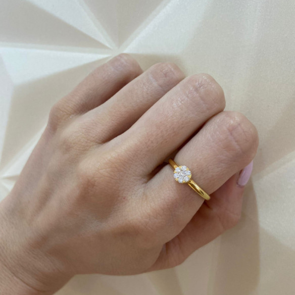 Passion-Diamantring 0,23 Gelbgold - RINGE