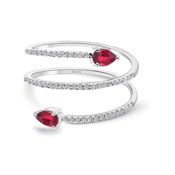 Anelli a spirale Anello con diamanti - design moderno