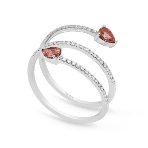 Anelli a spirale Anello con diamanti - design moderno 2
