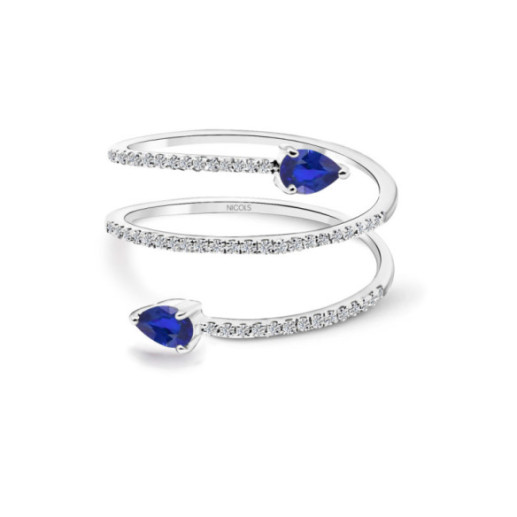 Anelli a spirale Anello con diamanti - design moderno