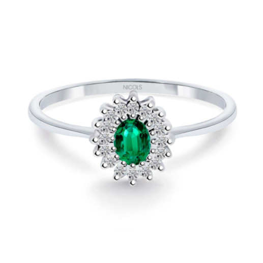 Anillo Esmeralda Oval Detail - Anillos de Esmeralda