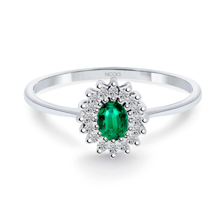 Anillo Esmeralda Oval Detail - Anillos de Esmeralda