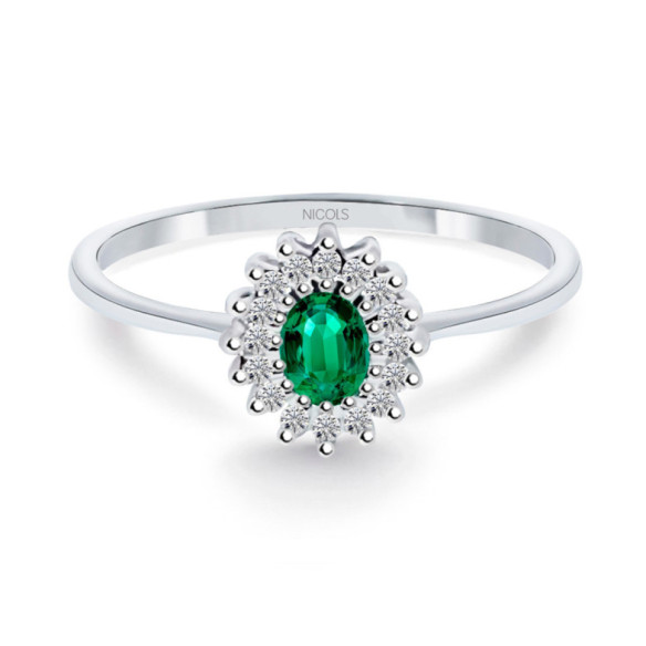 Anillo Esmeralda Oval Detail - Anillos de Esmeralda