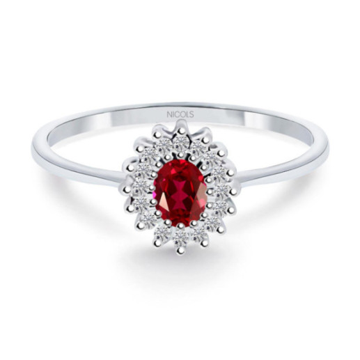 Anillo Rubi Oval Detail - Anillos de Rubí