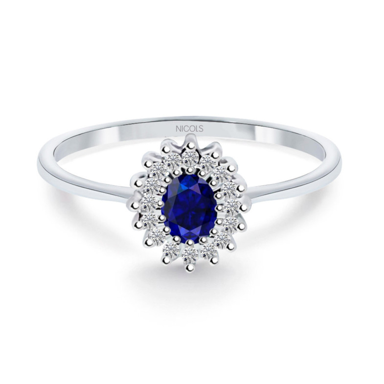 Sapphire Ring OVAL DETAIL - Promise Rings