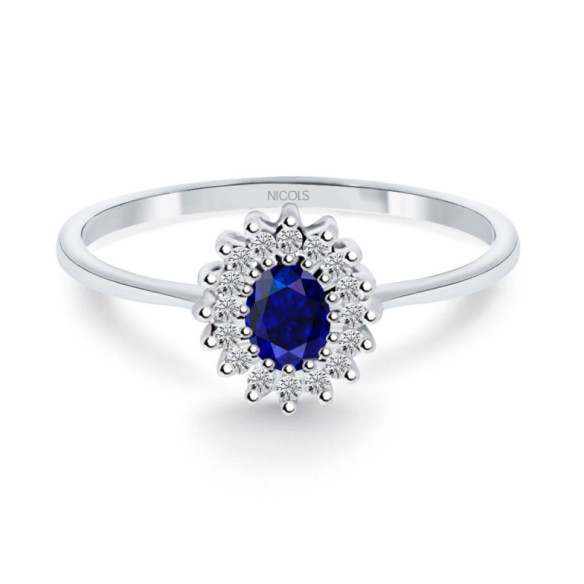 Sapphire Ring OVAL DETAIL - Promise Rings