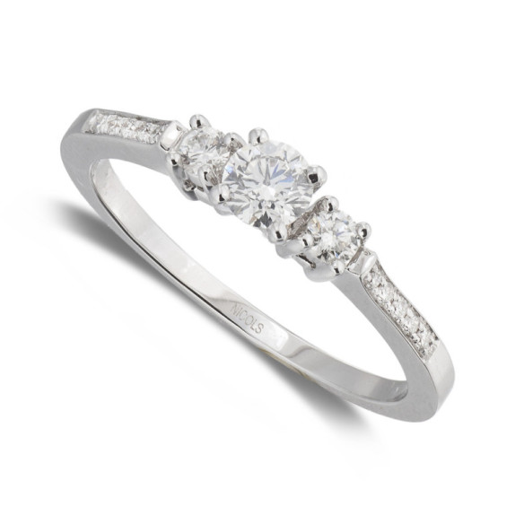 Anillo Diamantes Venus 0.47 - Bagues de fiançailles d'anniversaire