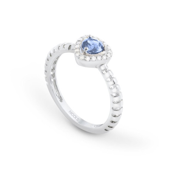 Anillo Aguamarina Triangle - Anillos Otras Piedras Preciosas