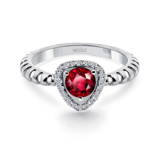 Anillo Rubi Triangle - Bagues rubis