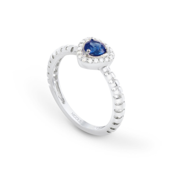Saphir-Dreiecksring - Saphiringe