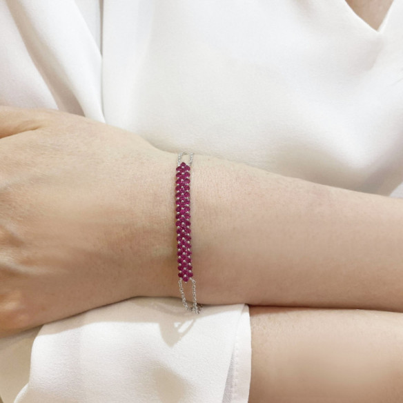 Pulsera Oro Panal Colourful - Pulseras Piedras Color