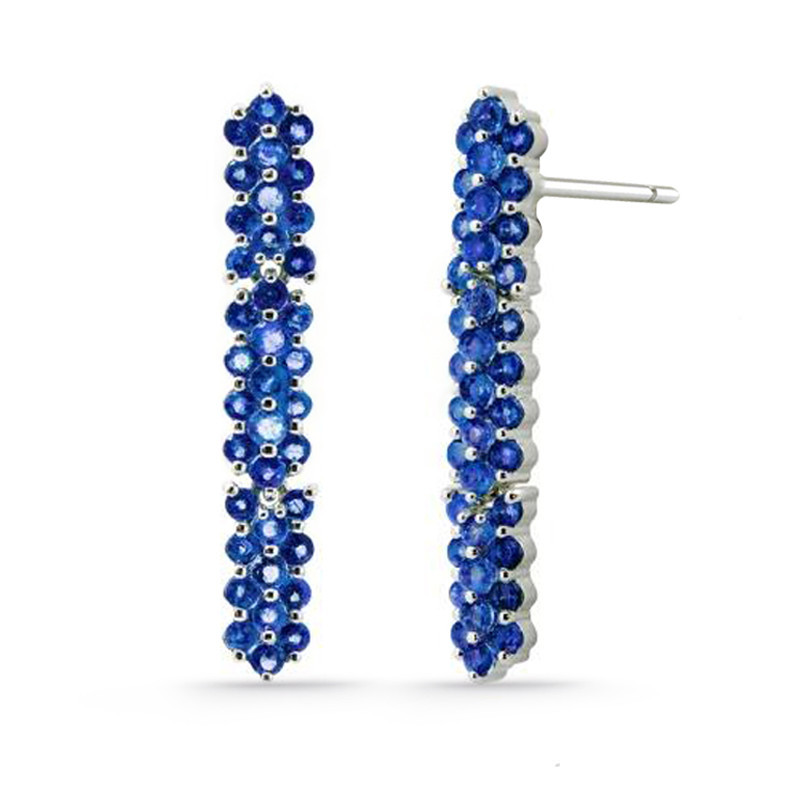 Pendientes Oro Panal Colourful - Pendientes de Zafiro