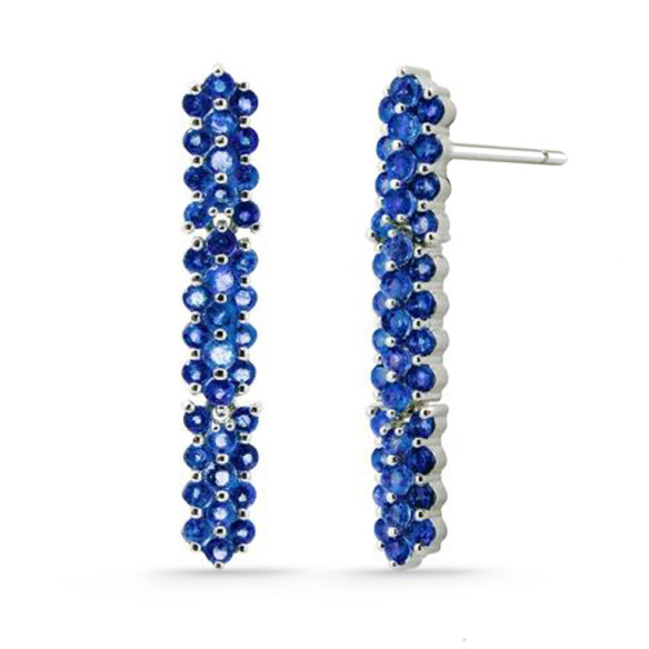 Pendientes Oro Panal Colourful - Pendientes de Zafiro