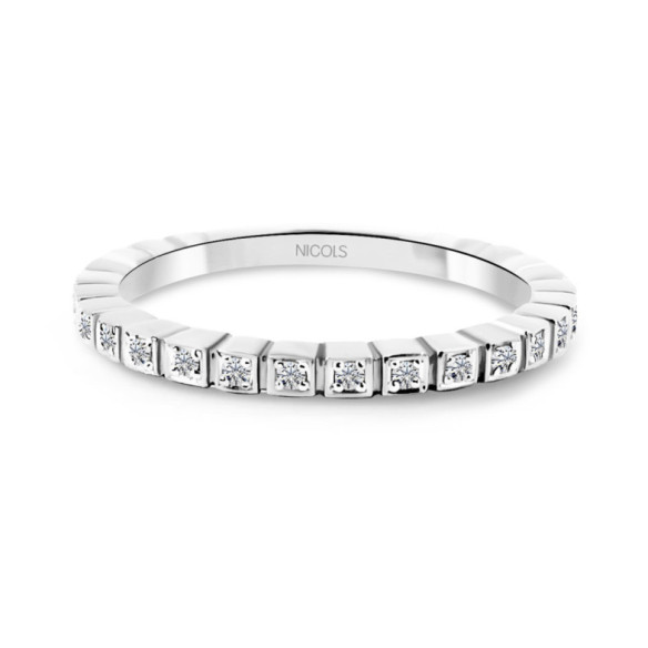 Anillo Diamantes Almenas - Alliances brillantes
