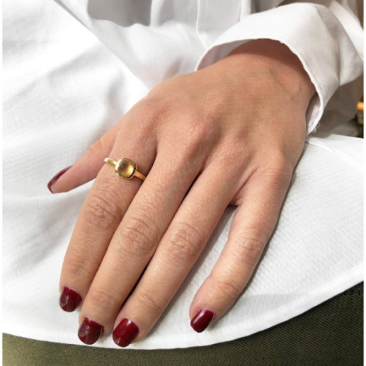 Anillo Oro Citrino Candy Stone - Anillos Otras Piedras Preciosas 2